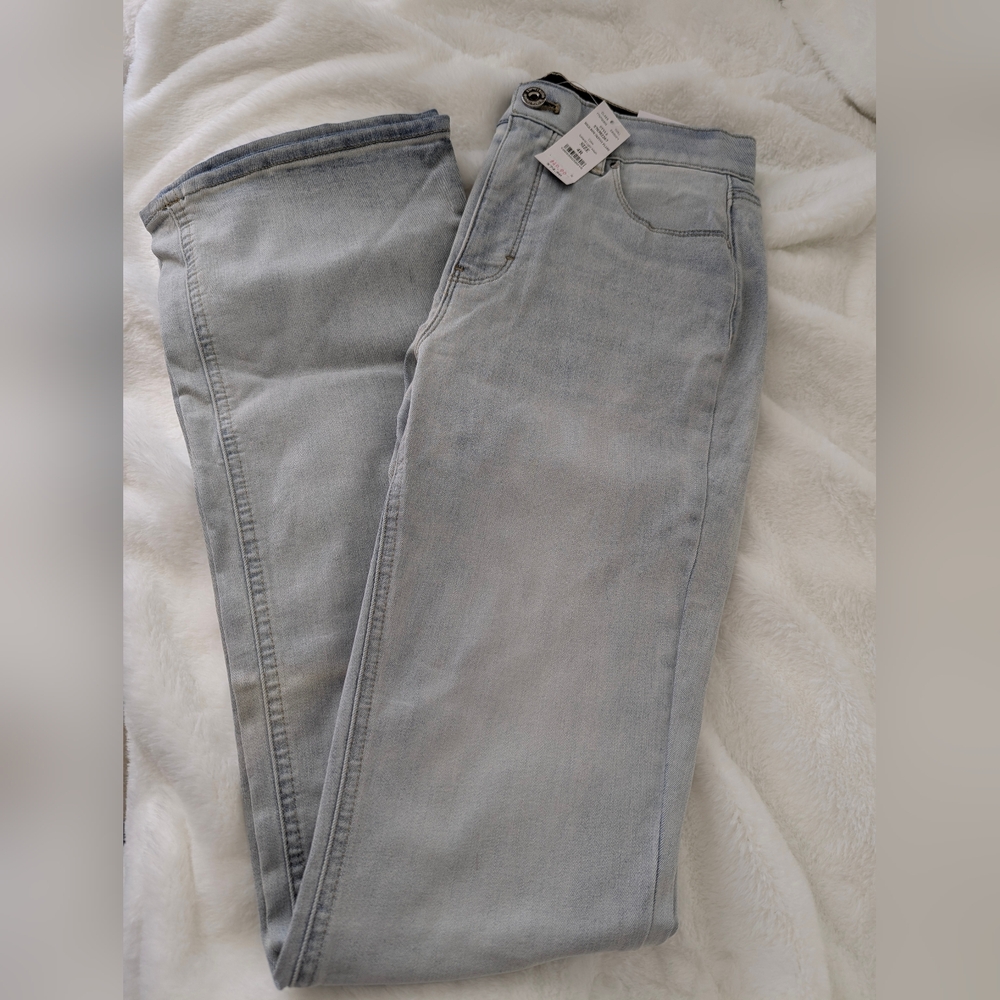 White House Black Market Light Gray High Rise Jeans